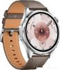 Умные часы Huawei Watch GT 6 46 мм (серебристый, с коричневым кожаным ремешком, международная версия)