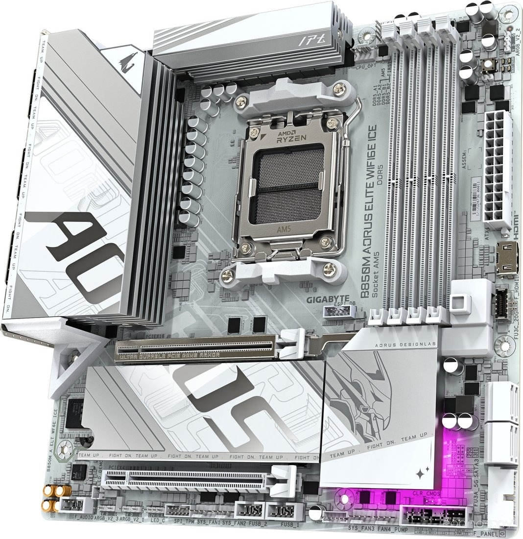 Материнская плата Gigabyte B850M Aorus Elite WiFi6E Ice (rev. 1.1), фото 3