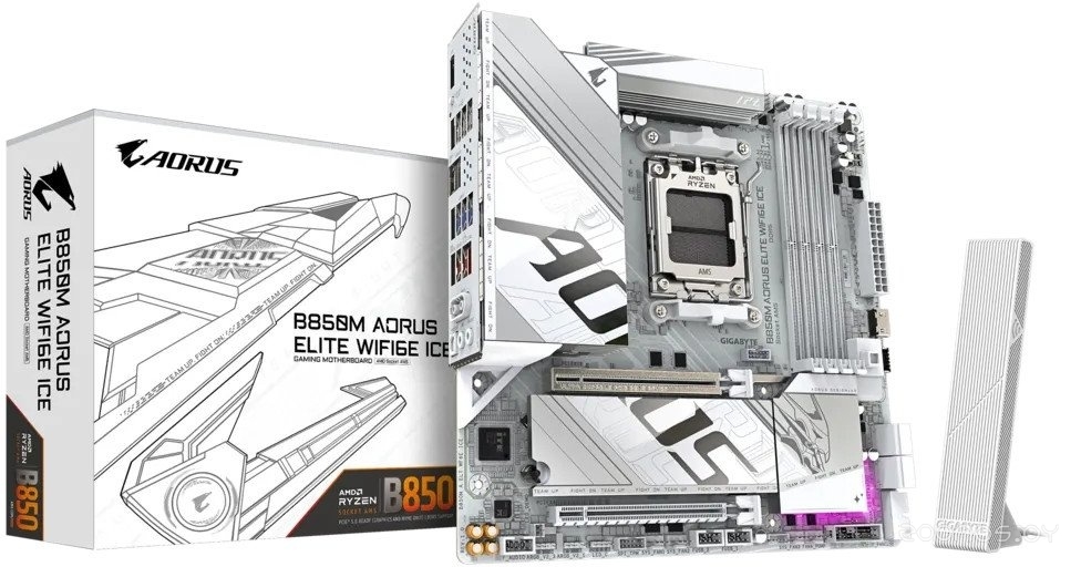 Материнская плата Gigabyte B850M Aorus Elite WiFi6E Ice (rev. 1.1), фото 6