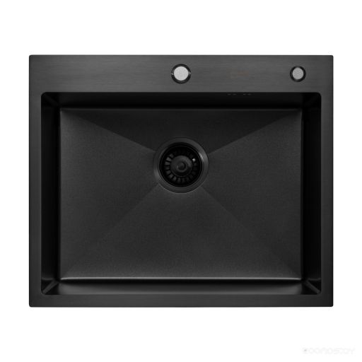 Кухонная мойка ARFEKA ECO AR 600*500 BLACK PVD NANO DECOR MILLET GRAINS