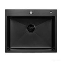 Кухонная мойка ARFEKA ECO AR 600*500 BLACK PVD NANO DECOR MILLET GRAINS