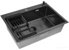 Кухонная мойка ARFEKA ECO AR 70х50+CL AR+DS AR (Black Decor Millet Grains)