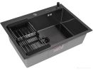 Кухонная мойка ARFEKA ECO AR 70х50+CL AR+DS AR (Black)
