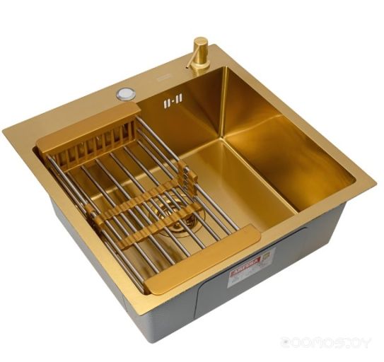 Кухонная мойка ARFEKA ECO AR мойка 500*500, коландер, дозатор GOLD DECOR