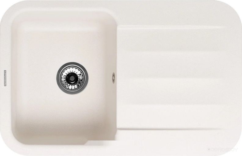 Кухонная мойка Kuppersberg Lira 1B1D White Alabaster