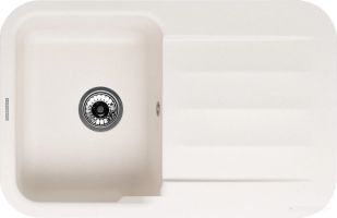 Кухонная мойка Kuppersberg Lira 1B1D White Alabaster