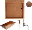Кухонная мойка Roxen Simple 560220-60BR-GR бронза/текстурная PVD покрытие (с коландером и дозатором)