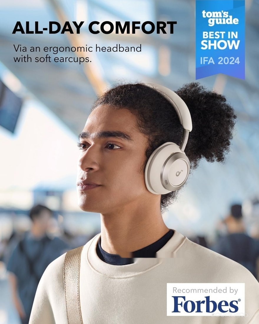 Наушники Anker Soundcore Space One Pro (бежевый), фото 6