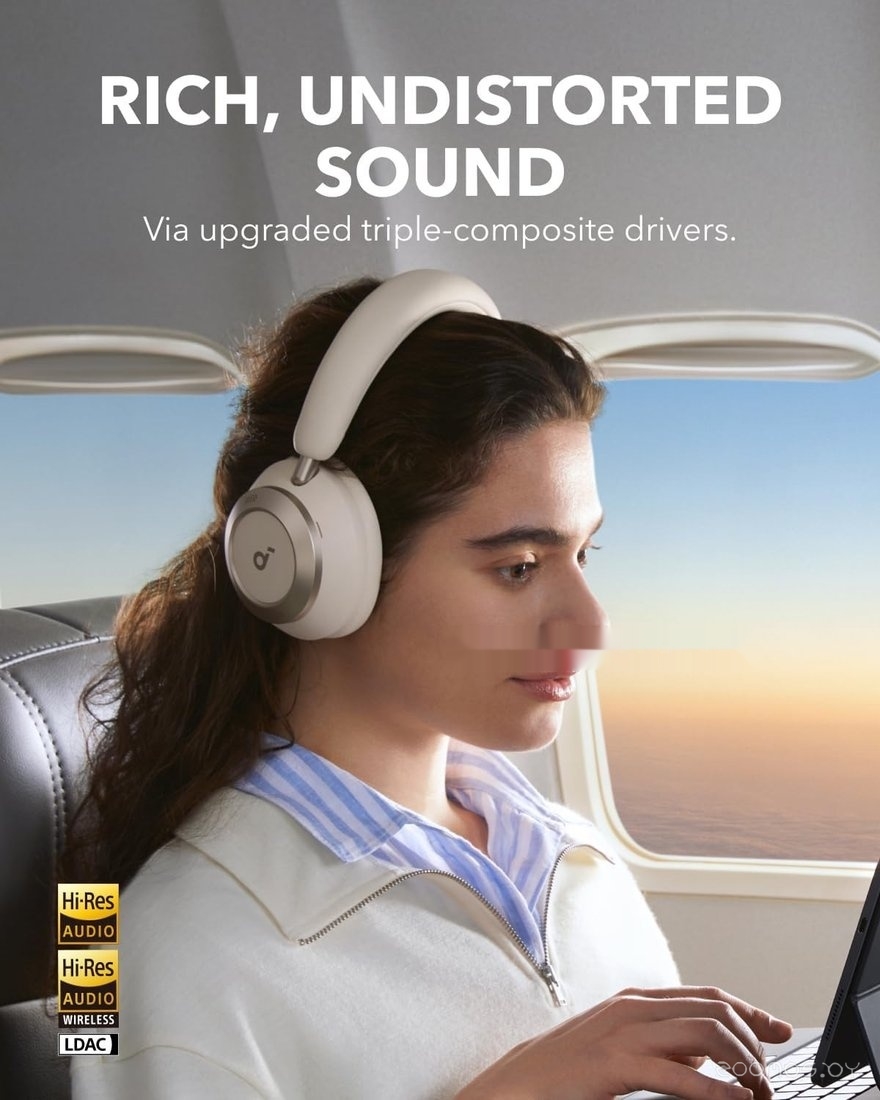Наушники Anker Soundcore Space One Pro (бежевый), фото 4