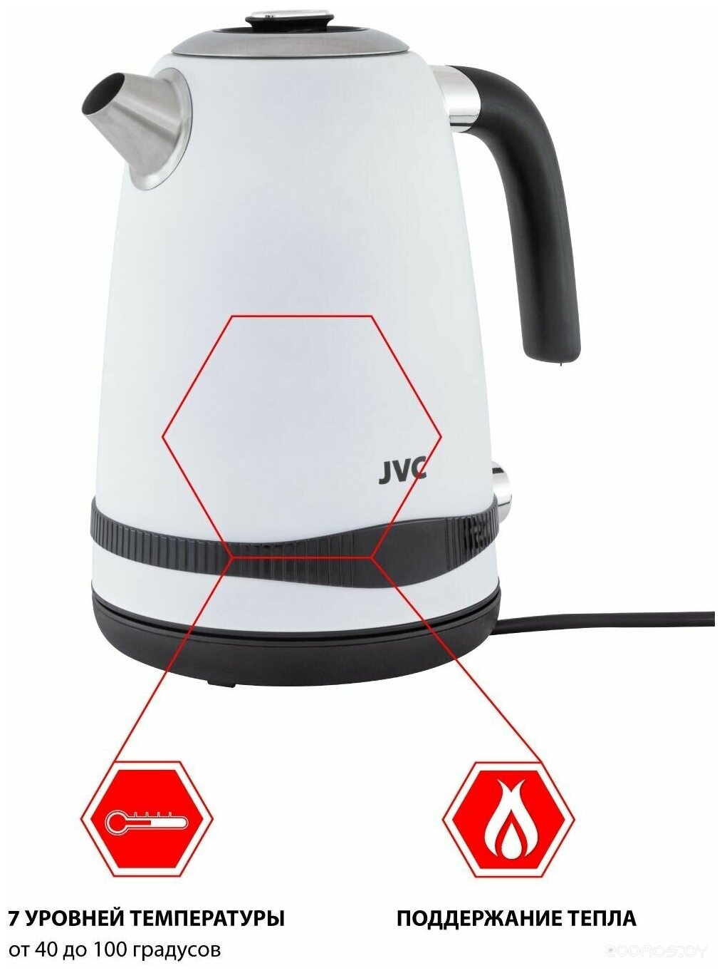 Электрический чайник JVC JK-KE1730 (белый), фото 8