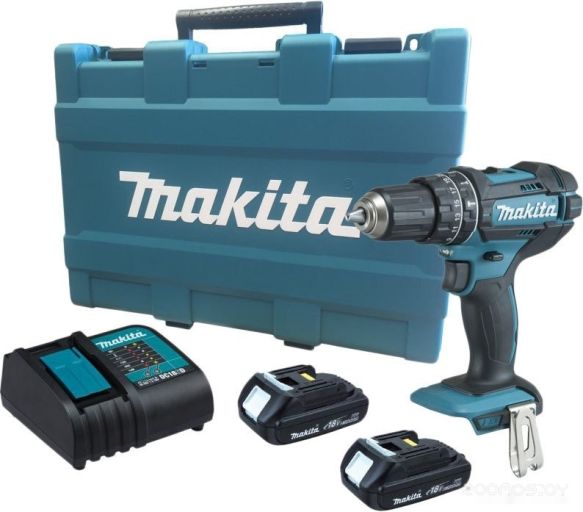 Ударная дрель-шуруповерт Makita DHP482SYE (с 2-мя АКБ)