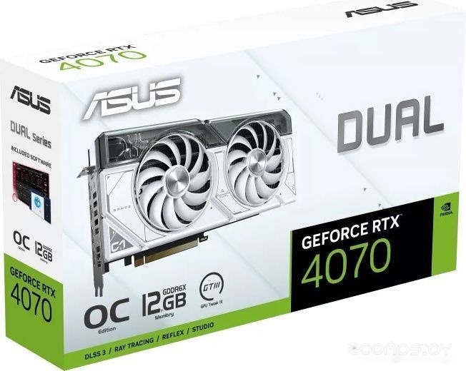 Видеокарта Asus Dual GeForce RTX 4070 White OC Edition 12GB GDDR6X DUAL-RTX4070-O12G-WHITE, фото 9