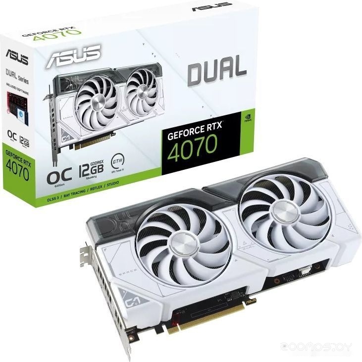 Видеокарта Asus Dual GeForce RTX 4070 White OC Edition 12GB GDDR6X DUAL-RTX4070-O12G-WHITE, фото 10