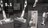 Вертикальный пылесос с влажной уборкой Polaris PVCS 4050 CyclonicPRO (белый)
