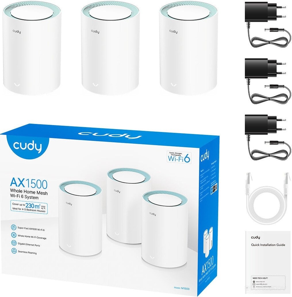 Wi-Fi система Cudy M1500 1.0 (3-Pack), фото 2