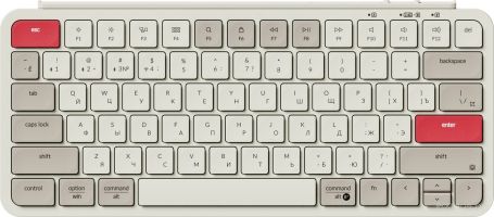 Клавиатура Keychron B1 Pro B1P-K13-RU (ретро красный)