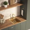 Кухонная мойка Basic CL DS Decor 45x50 (золото, коландер, дозатор)