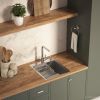 Кухонная мойка Basic CL DS Decor 45x50 (сатин, коландер, дозатор)