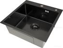 Кухонная мойка Basic CL DS Decor 50x50 (черный, коландер, дозатор)