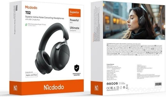Наушники McDodo T02 (черный), фото 2