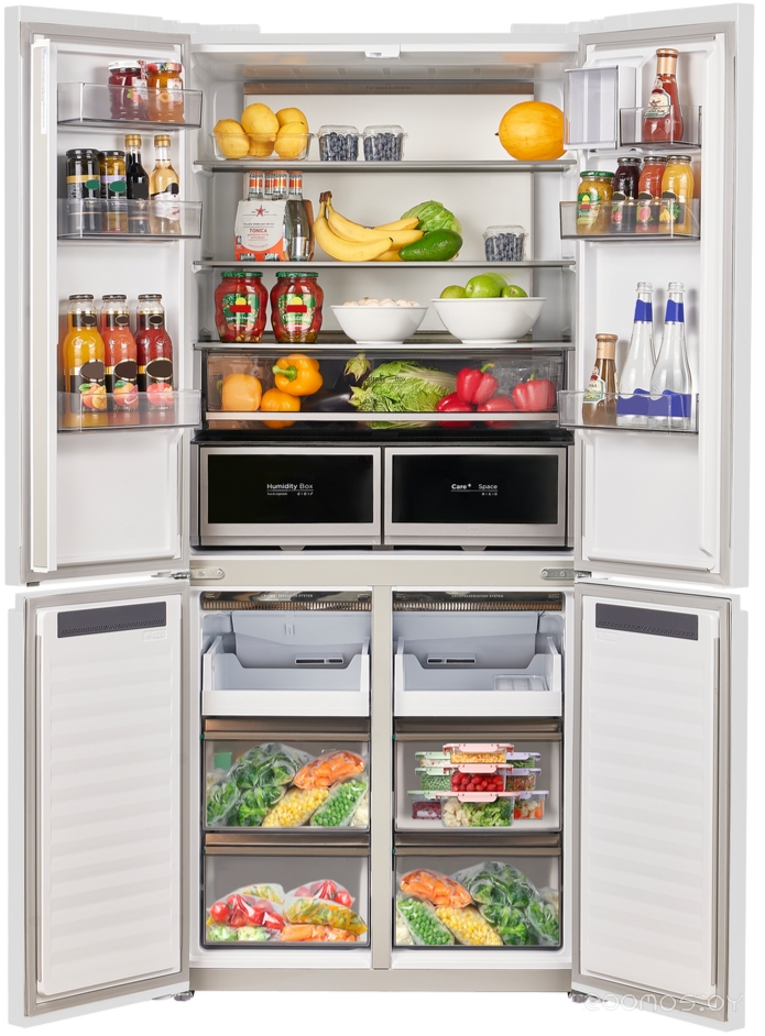 Четырёхдверный холодильник Maunfeld MFF190NFDGN Matt Inverter, фото 6