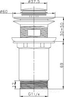 Умывальник Lauter 21540 + клапан 21190B