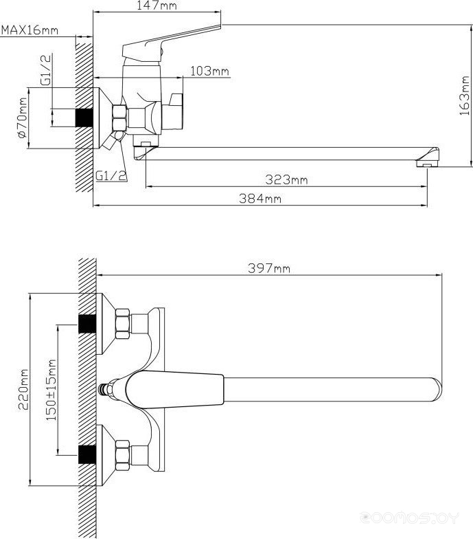 Смеситель Econoce EC0807BL, фото 3
