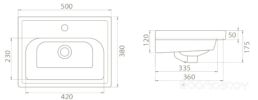 Умывальник CeraStyle Frame 50 030900-u