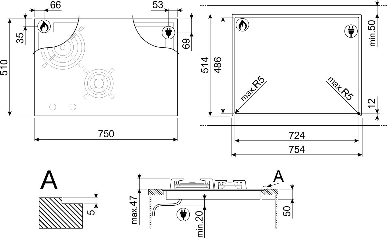 Варочная панель Smeg PM3743D, фото 5
