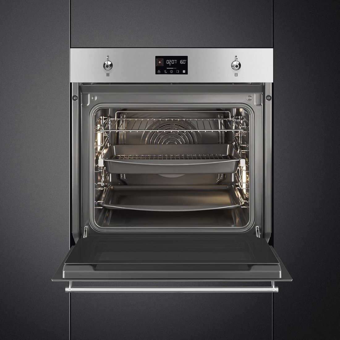 Электрический духовой шкаф Smeg SO6302TX, фото 3