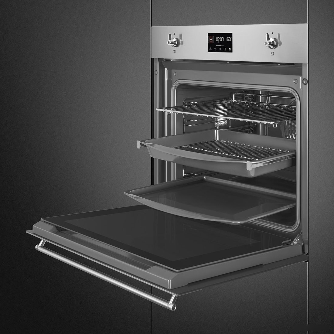 Электрический духовой шкаф Smeg SO6302TX, фото 5