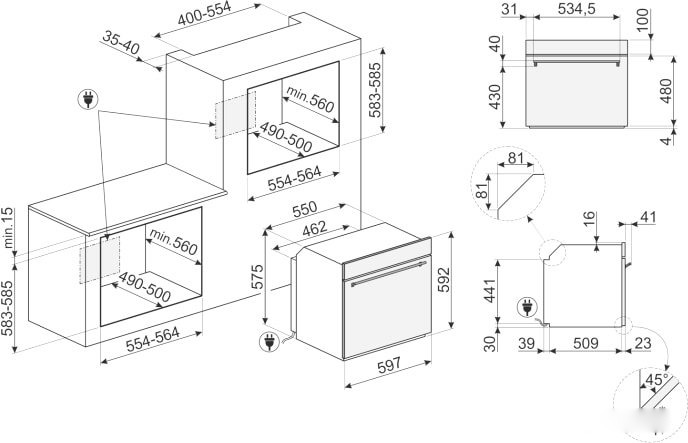Электрический духовой шкаф Smeg SO6302M2X, фото 9