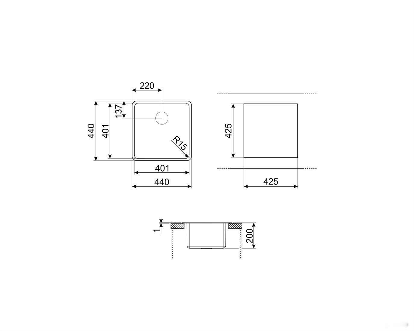 Кухонная мойка Smeg VFU40SFR, фото 2
