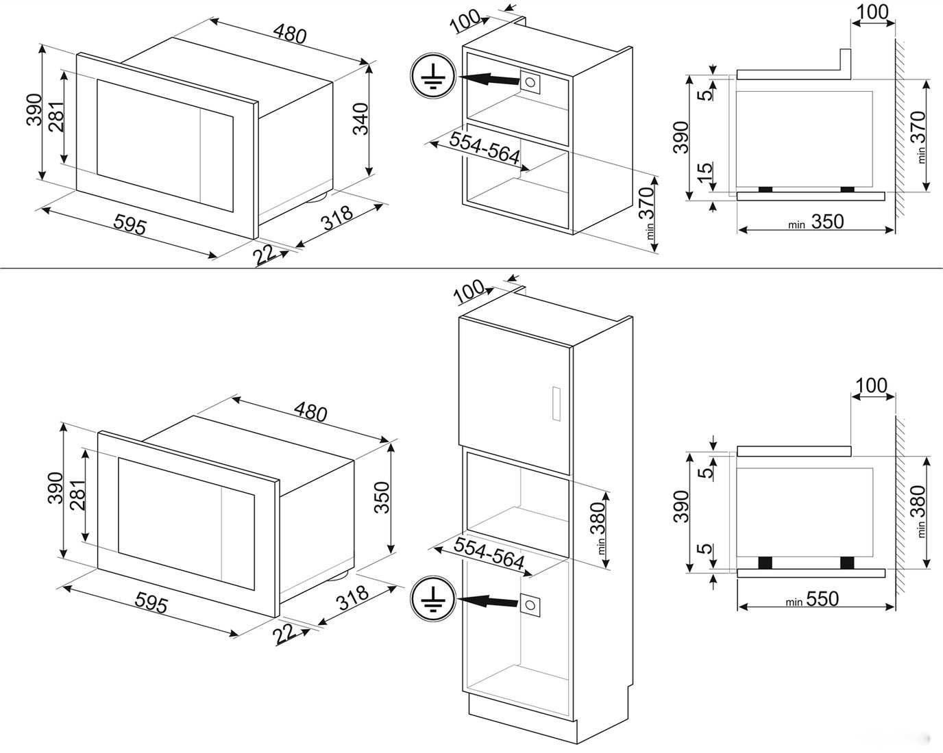 Микроволновая печь Smeg FMI120G, фото 2