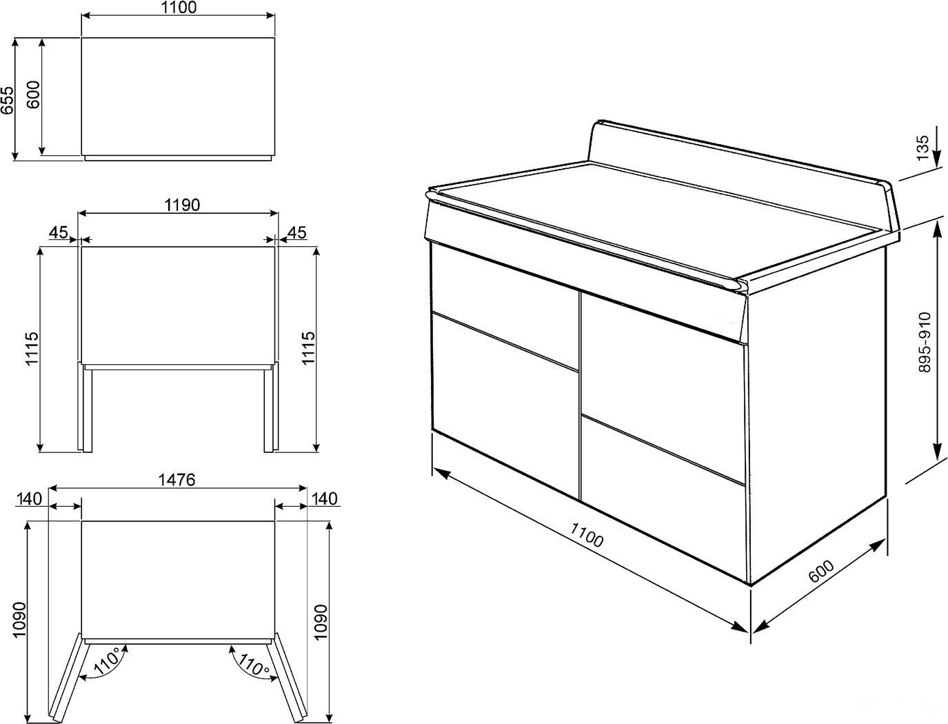 Кухонная плита Smeg TR4110GR, фото 3