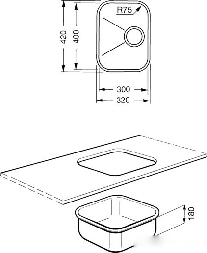 Кухонная мойка Smeg UM30, фото 2