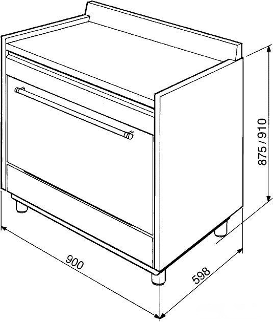 Кухонная плита Smeg SCD91CMX9, фото 2