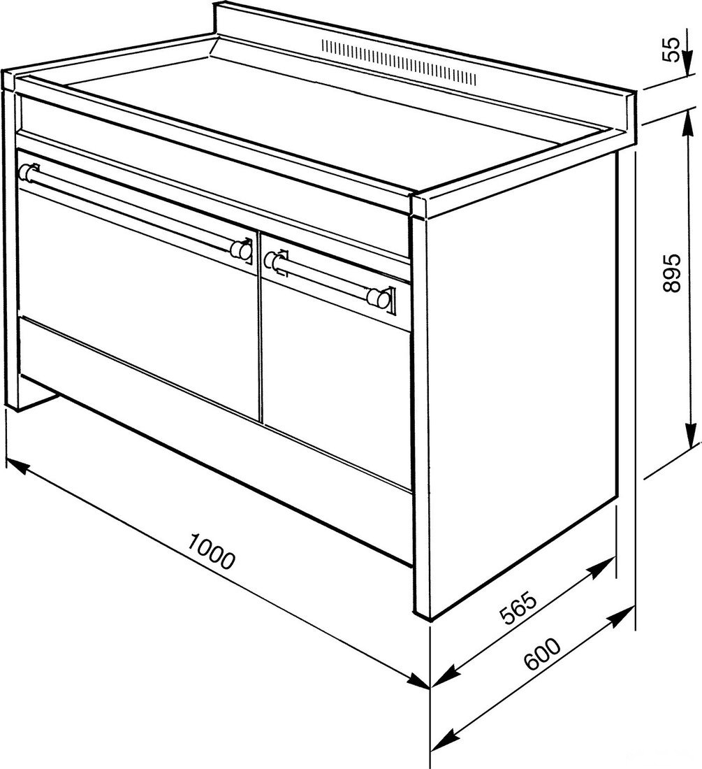 Кухонная плита Smeg A2-81, фото 4