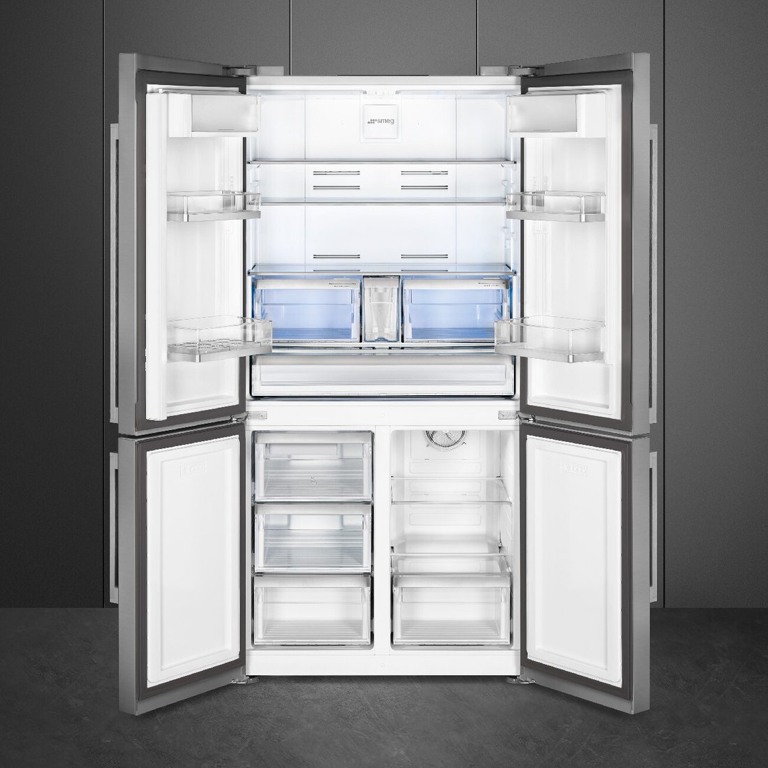 Четырёхдверный холодильник Smeg FQ60XDAIE, фото 2