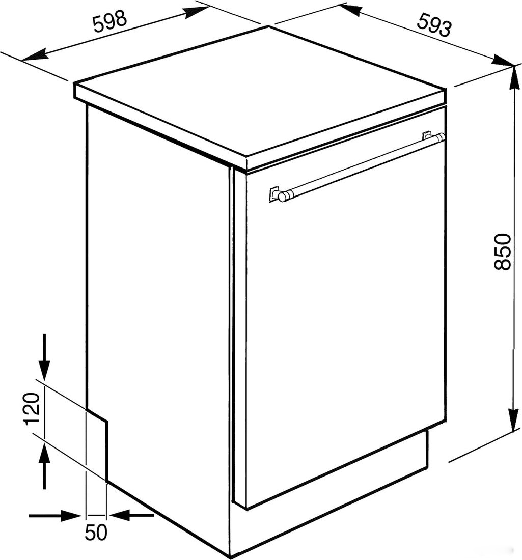 Отдельностоящая посудомоечная машина Smeg LVSP34BQSTX, фото 3