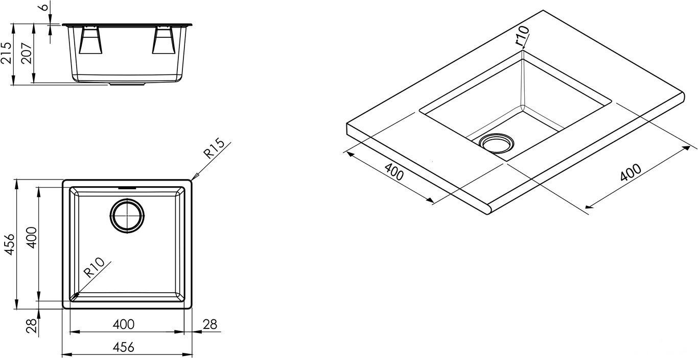 Кухонная мойка Smeg VZP45N, фото 3