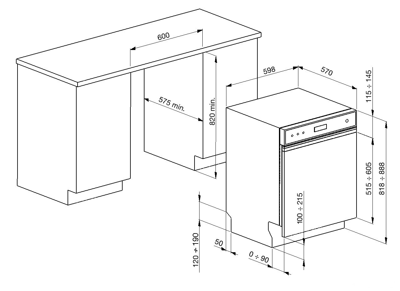 Встраиваемая посудомоечная машина Smeg PL292DN, фото 2
