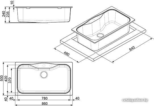 Кухонная мойка Smeg LSEG860A-2, фото 2
