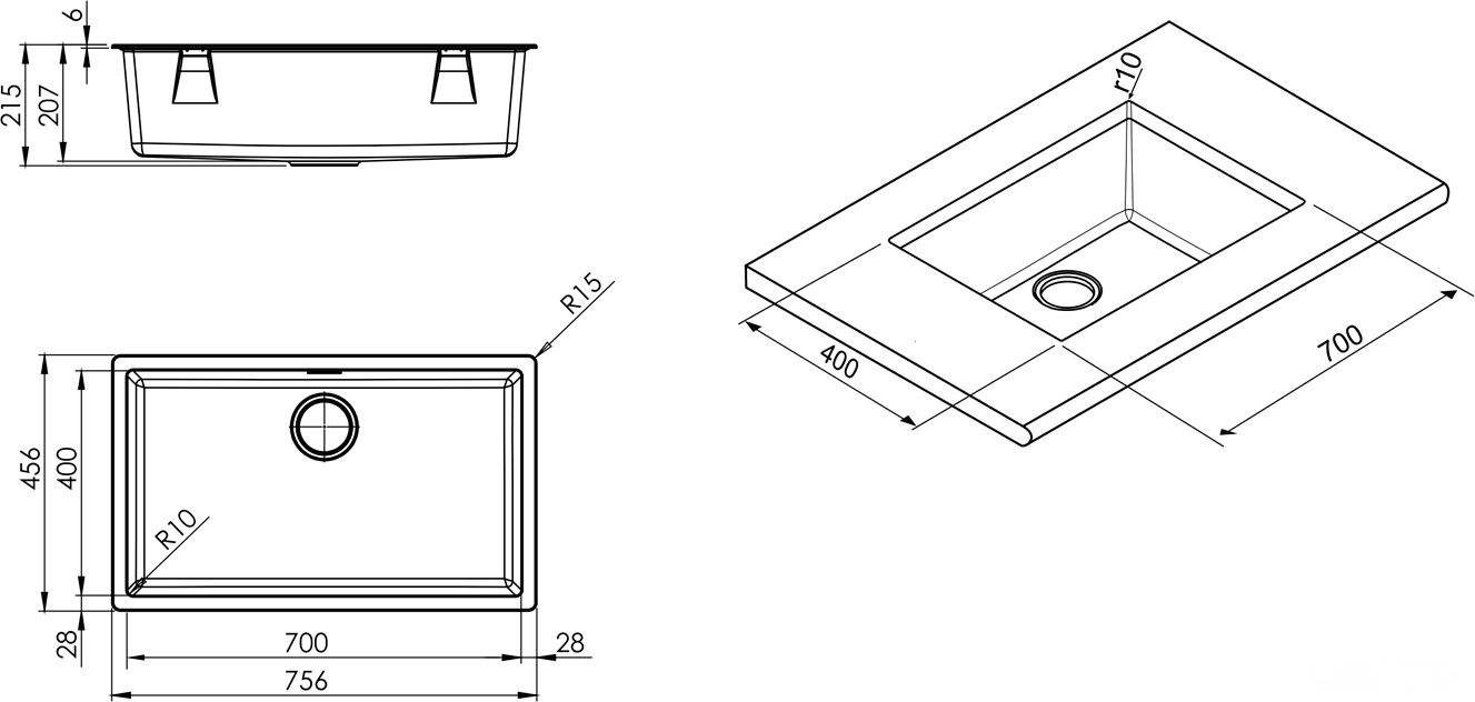 Кухонная мойка Smeg VZP76DV, фото 3
