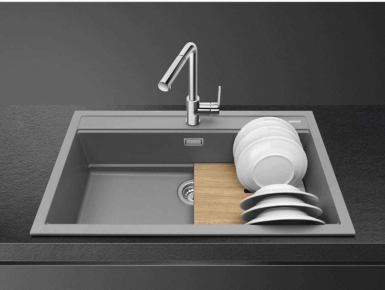 Кухонная мойка Smeg VSGX860CT, фото 4