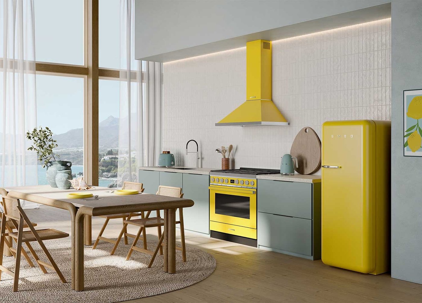 Однокамерный холодильник Smeg FAB28RYW6, фото 3