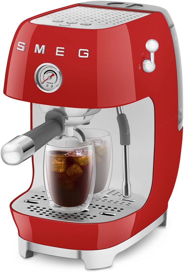Рожковая кофеварка Smeg ECF03RDEU, фото 7