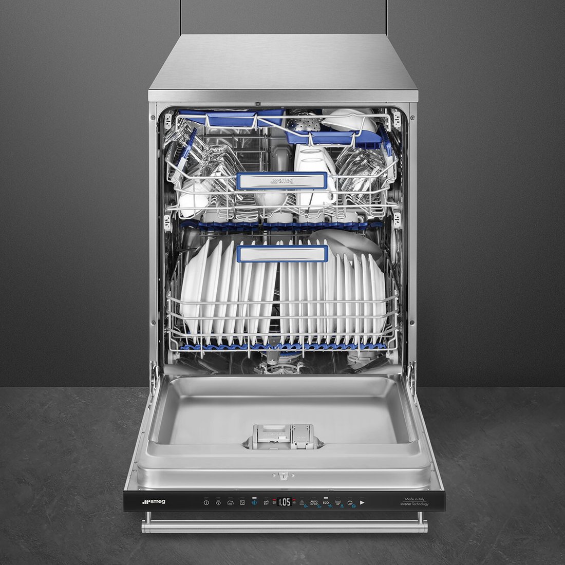 Отдельностоящая посудомоечная машина Smeg LVS345BQSTX, фото 3
