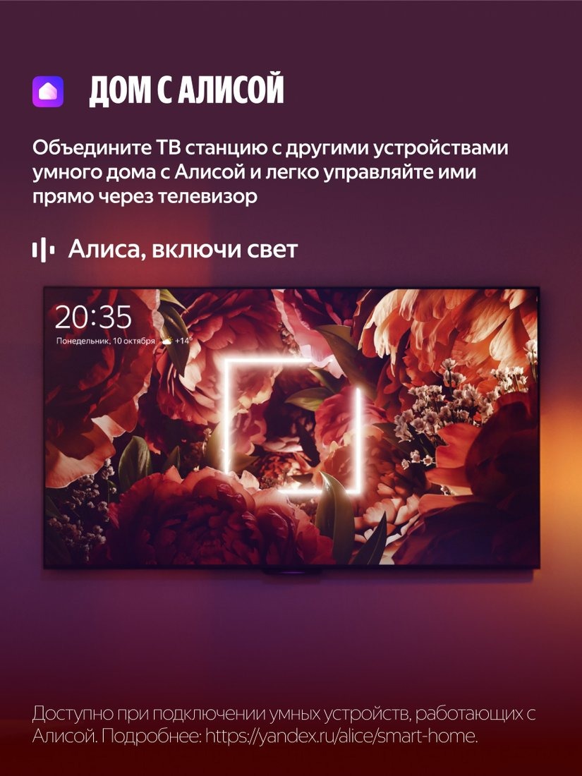 Телевизор Яндекс ТВ Станция Бейсик QLED с Алисой 65, фото 11