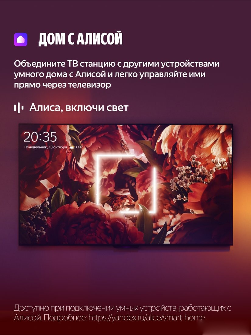 Телевизор Яндекс ТВ Станция Бейсик с Алисой 65 YNDX-00077, фото 12